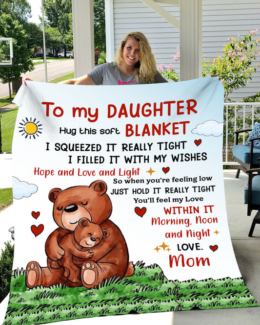 Daughter Teddy Bear - Premium MINK SHERPA Blanket