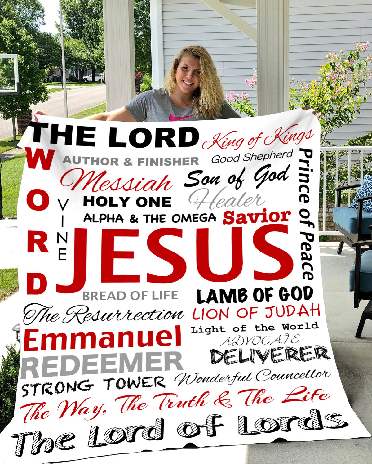 Names of Jesus - Premium MINK SHERPA "Throw" Blanket 50x60