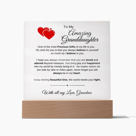 Acrylic Plaque - GRANDDAUGHTER