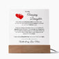 Acrylic Plaque - DAUGHTER (Love, Mom)