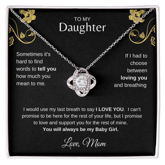 DAUGHTER - Love Knot Necklace - MOM