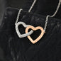 Interlocking Hearts Necklace - SUNSET