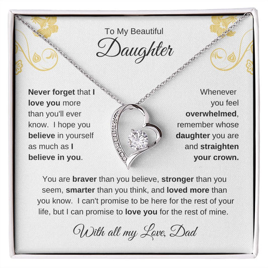 DAUGHTER - Forever Love Necklace  DAD